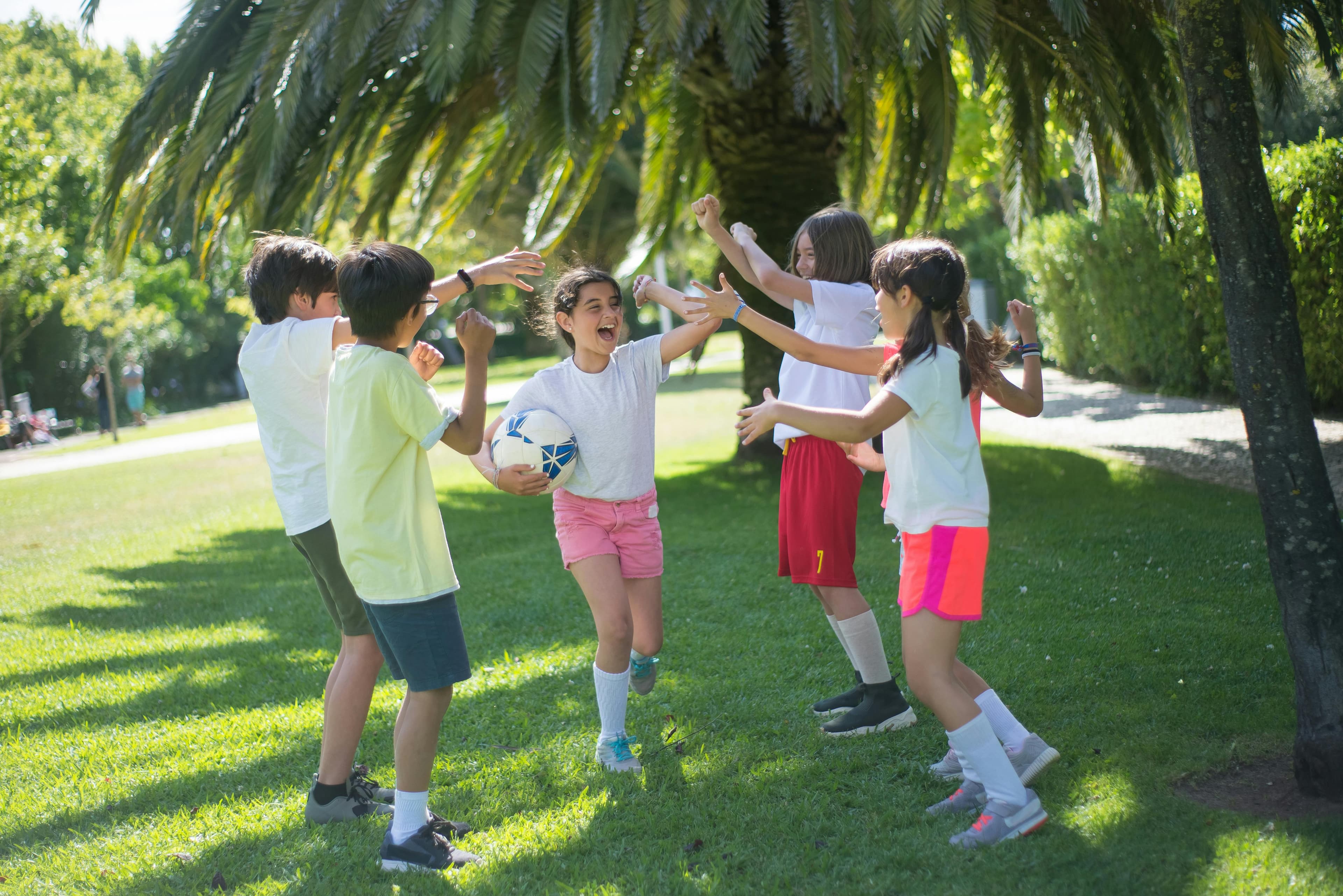 Children playing together at the park